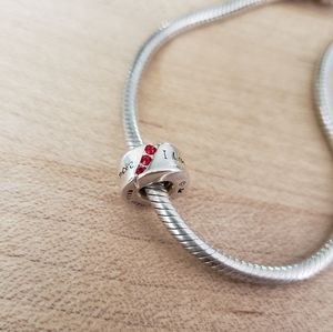 Authentic Chamilia Swarovski I Love You bead